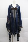 画像1: Ozz oneste / チャイナお花扇プリント着物袖ロングカーディガン  ネイビーＸグレー I-25-12-24-085-OO-TO-SA-ZI (1)