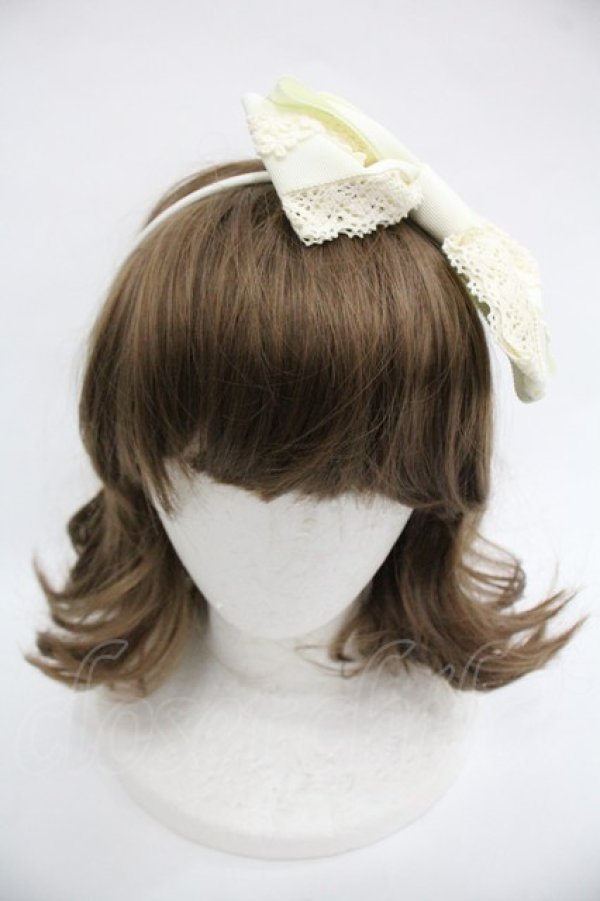 画像2: BABY,THE STARS SHINE BRIGHT / ナナメリボンカチューシャ  アイボリー I-25-12-24-009-BA-ZA-SA-ZI (2)