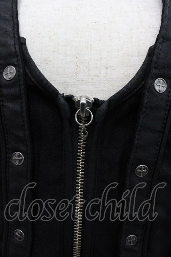 画像3: Ozz Croce / クロスダブルZIPベスト  黒 I-25-12-24-091-OO-TO-SA-ZI (3)