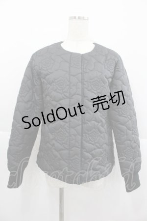 画像: PINK HOUSE / ローズキルティングブルゾン 4(L) 黒 I-25-12-24-093-LO-JA-SA-ZI