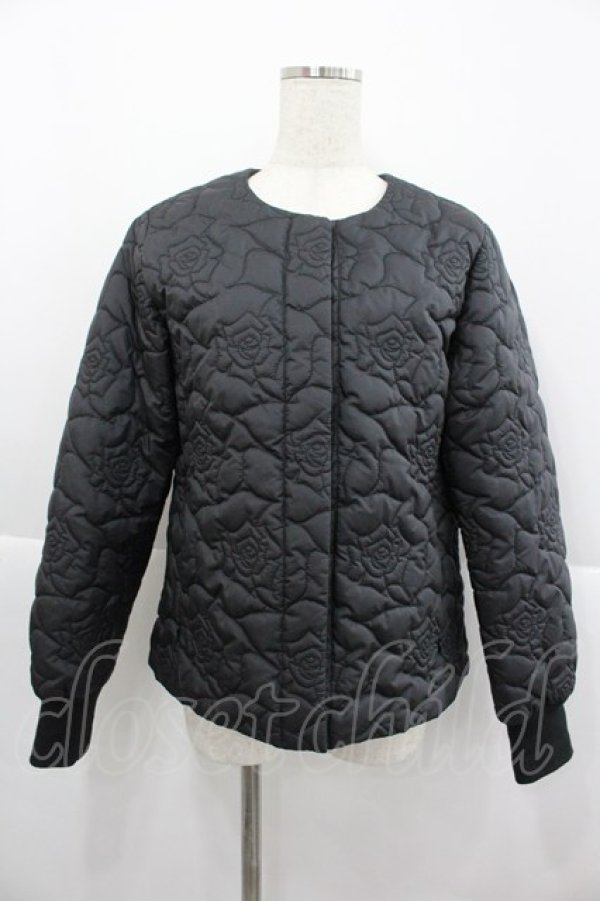 画像1: PINK HOUSE / ローズキルティングブルゾン 4(L) 黒 I-25-12-24-093-LO-JA-SA-ZI (1)