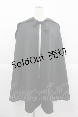 画像: ATELIER BOZ / フードミニマント  黒 I-25-12-24-095-EL-JA-SA-ZI