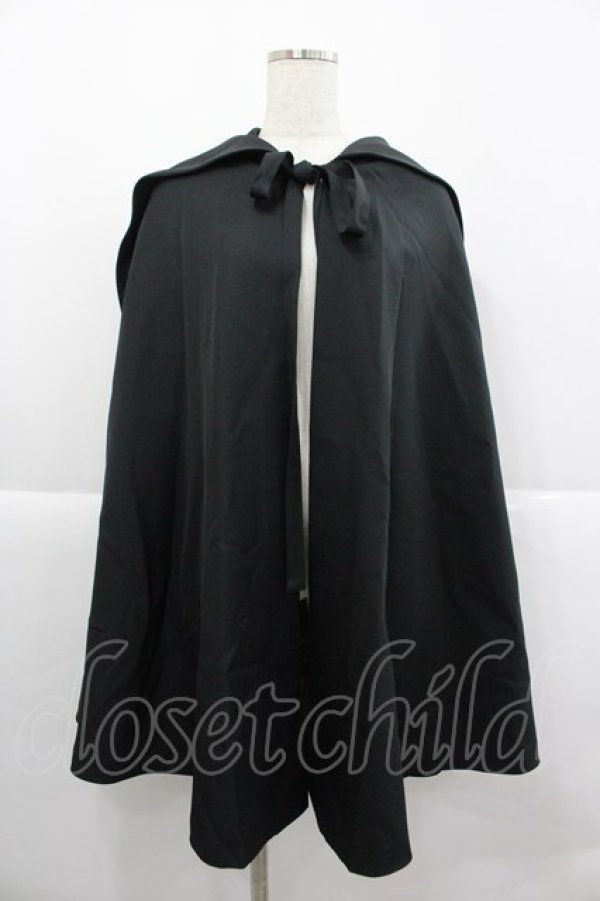 画像1: ATELIER BOZ / フードミニマント  黒 I-25-12-24-095-EL-JA-SA-ZI (1)