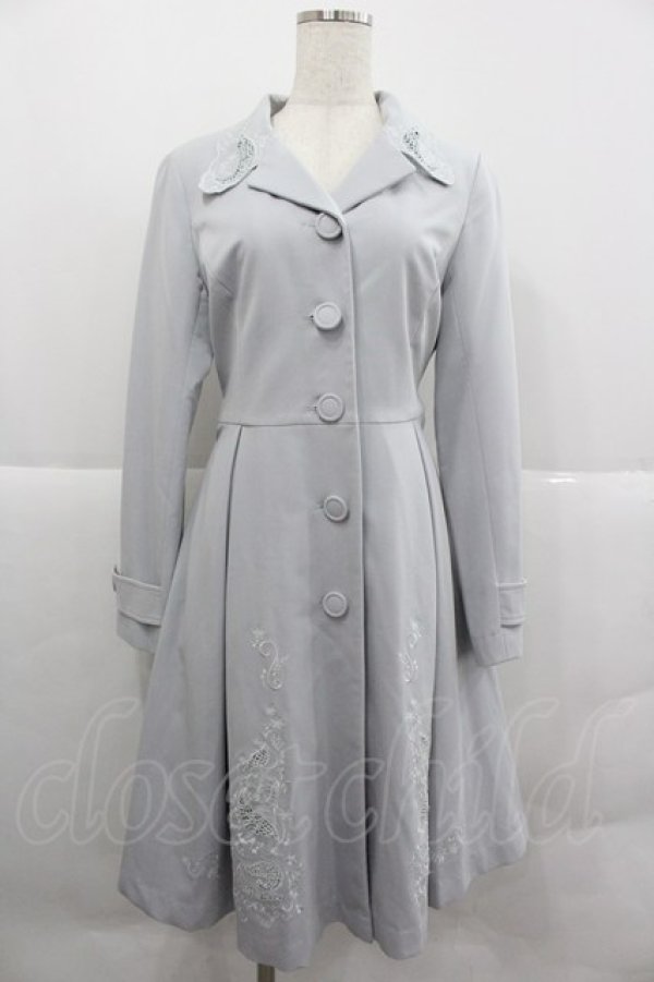 画像1: Secret Honey / エンブロイダリー・スプリングコート(シンデレラver.)  サックス I-25-12-24-096-CA-CO-SA-ZI (1)