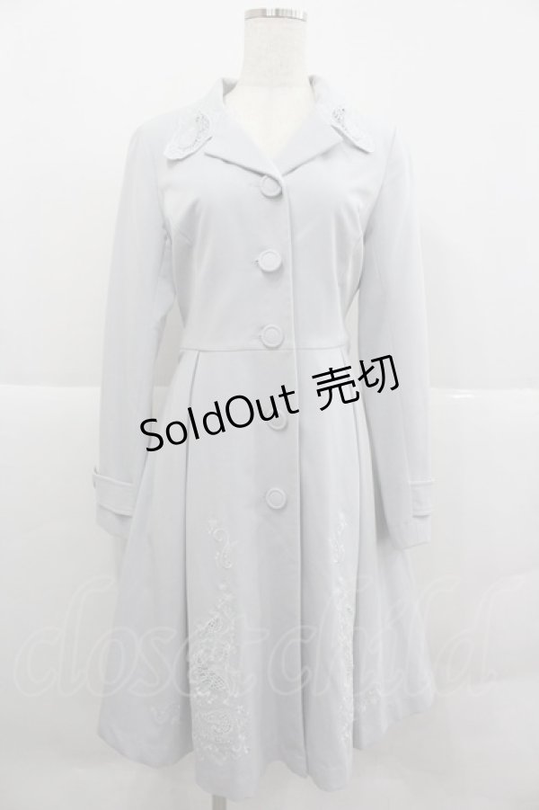 画像1: Secret Honey / エンブロイダリー・スプリングコート(シンデレラver.)  サックス I-25-12-24-096-CA-CO-SA-ZI (1)