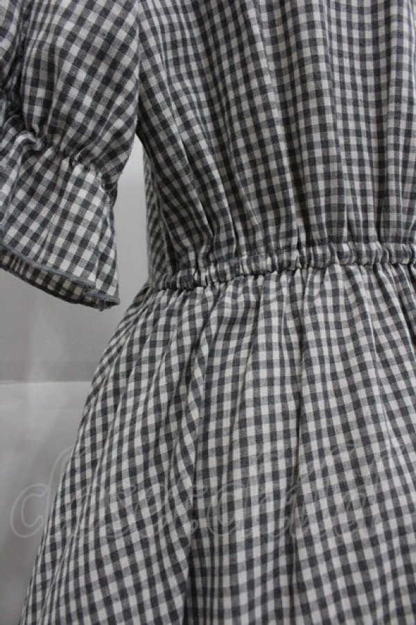 画像3: m petit by misako / AM*ギンガムCHKワンピース M 黒チェック I-25-12-24-100-LO-OP-SA-ZI (3)