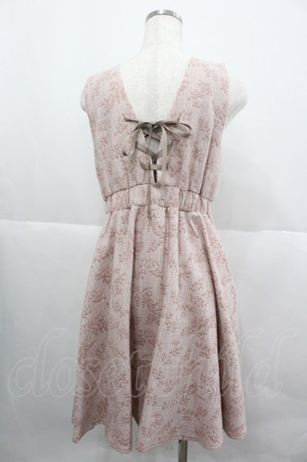 画像2: axes femme / 柄入りチェックジャンスカ M ピンク I-25-12-24-104-AX-OP-SA-ZI (2)