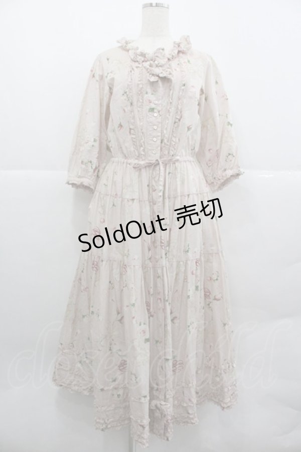 画像1: PINK HOUSE / ロージーローズプリントワンピース  ピンク I-25-12-24-106-LO-OP-SA-ZI (1)