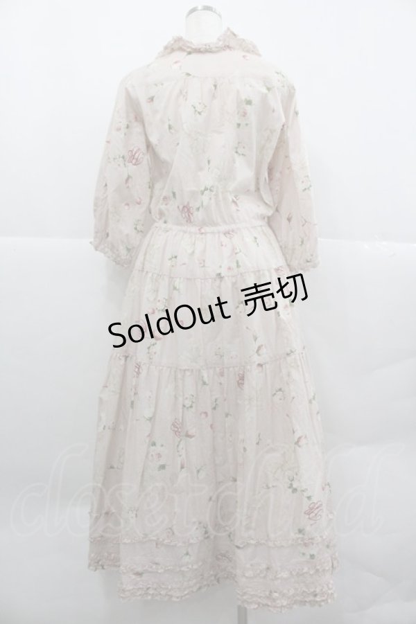 画像2: PINK HOUSE / ロージーローズプリントワンピース  ピンク I-25-12-24-106-LO-OP-SA-ZI (2)