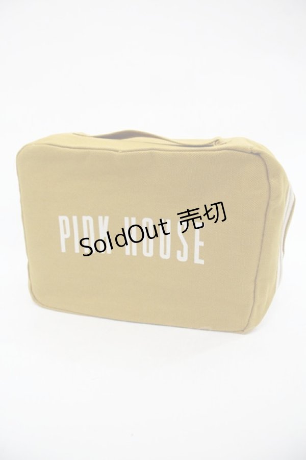 画像1: PINK HOUSE / ロゴポーチ  カラシ I-25-12-24-010-LO-ZA-SA-ZI (1)