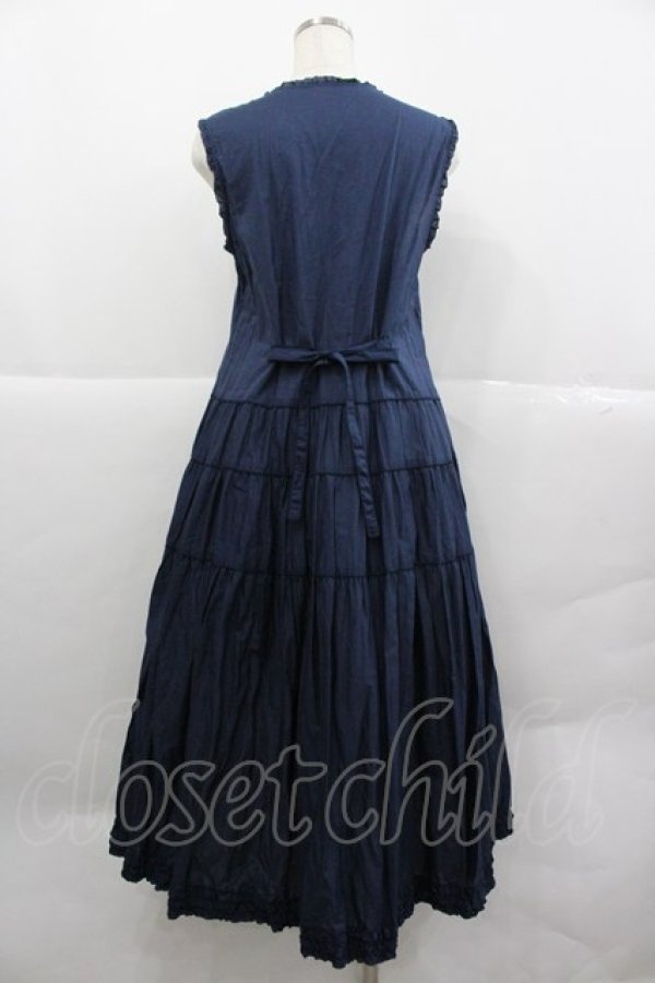 画像2: PINK HOUSE / フリルローンワンピース  ネイビー I-25-12-24-109-LO-OP-TE-ZI (2)