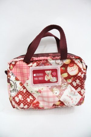 画像: PINK HOUSE / LeSportsac × PINK HOUSE PH Tea Party Micro Bag  赤Ｘピンク I-25-12-24-011-LO-BG-SA-ZI