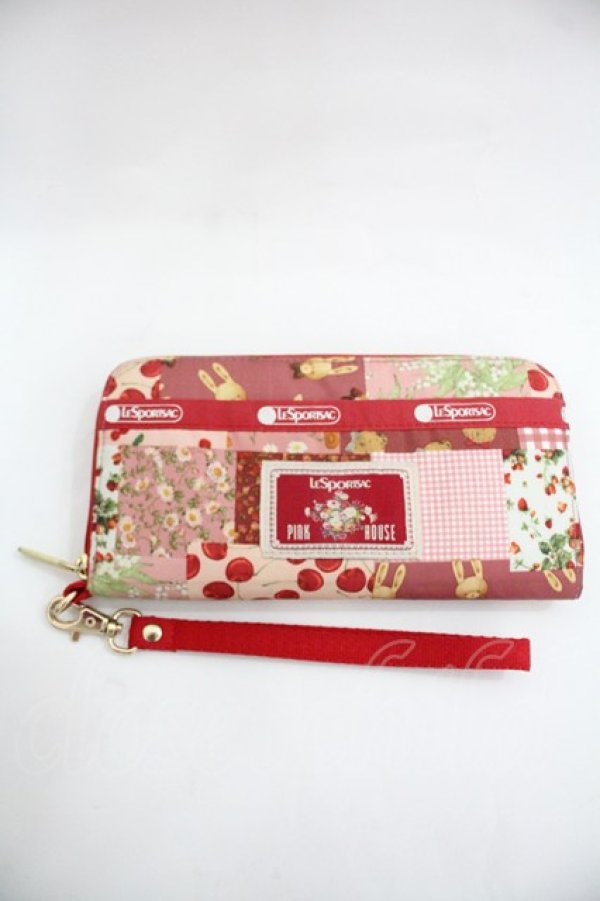 画像1: PINK HOUSE / LeSportsac × PINK HOUSE長財布  赤 I-25-12-24-012-LO-ZA-SA-ZI (1)