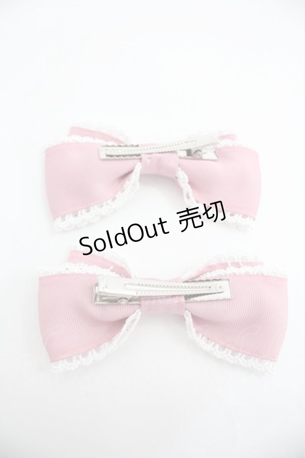 画像2: Chalmiere / リボンクリップセット  ピンク I-25-12-24-014-0-AC-SA-ZI (2)