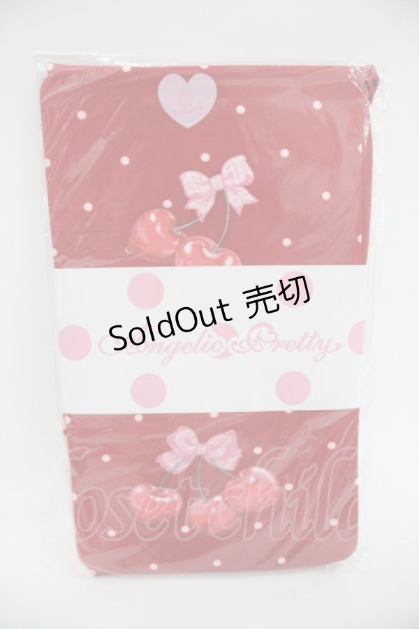 画像1: Angelic Pretty / Wrapping Cherryタイツ  赤 I-25-12-24-026-AP-AC-SA-ZI (1)