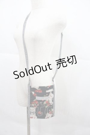 画像: alcali / 青木美沙子コラボ ノベルティサコッシュ  黒 I-25-12-24-003-LO-BG-SA-ZI