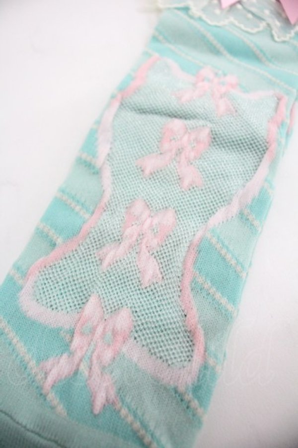 画像4: Angelic Pretty / Candy Ribbon ストライプクルー丈ソックス  ミント I-25-12-24-033-AP-ZA-SA-ZI (4)