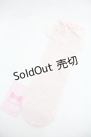 画像: Angelic Pretty / Lacyクルー丈ソックス  ピンク I-25-12-24-035-AP-ZA-SA-ZI