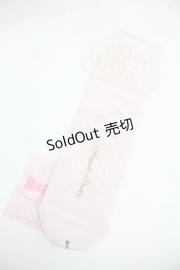 画像2: Angelic Pretty / Lacyクルー丈ソックス  ピンク I-25-12-24-035-AP-ZA-SA-ZI (2)