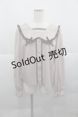 画像: Lovely Tency / ハートパールボタン長袖ブラウス M ピンク I-25-12-27-001-0-BL-SA-ZI