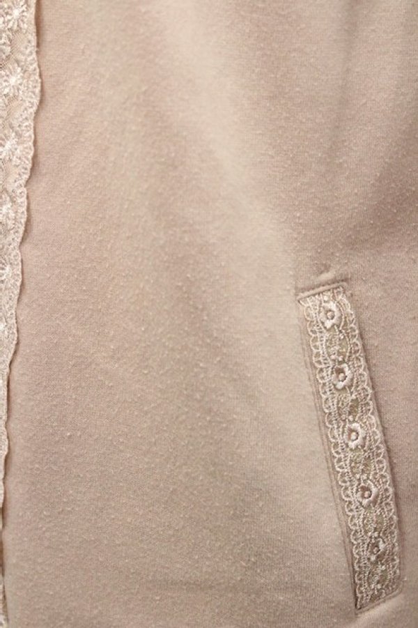 画像4: axes femme / /刺繍レースZIPパーカー M ベージュ I-25-12-27-038-AX-TO-TE-ZI (4)