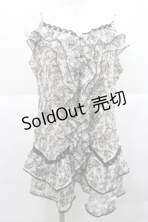 画像: axes femme / フラワーフリルキャミソール M 生成り I-25-12-27-039-AX-TO-TE-ZI