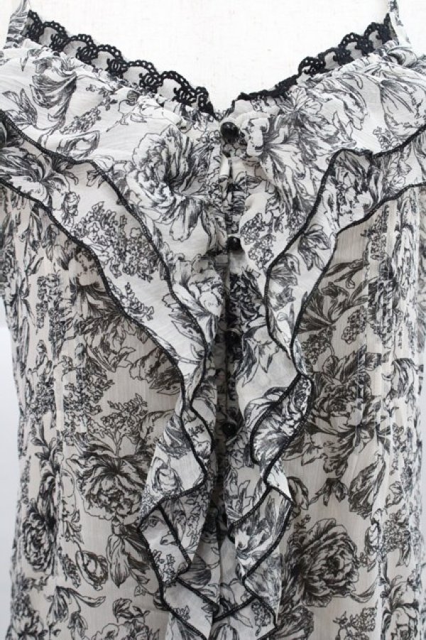 画像3: axes femme / フラワーフリルキャミソール M 生成り I-25-12-27-039-AX-TO-TE-ZI (3)