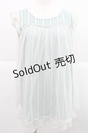 画像: axes femme / ストライプノースリーブトップス  ミント I-25-12-27-042-AX-TO-SA-ZI