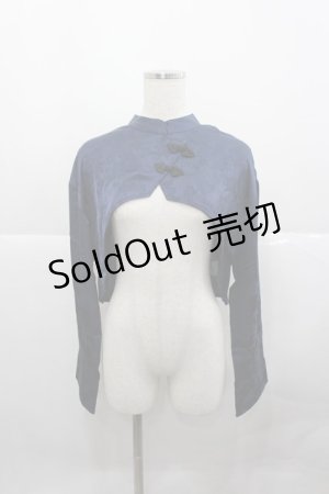 画像: axes femme / 芍薬ジャガードチャイナボレロ F ネイビー I-25-12-27-006-AX-TO-SA-ZI