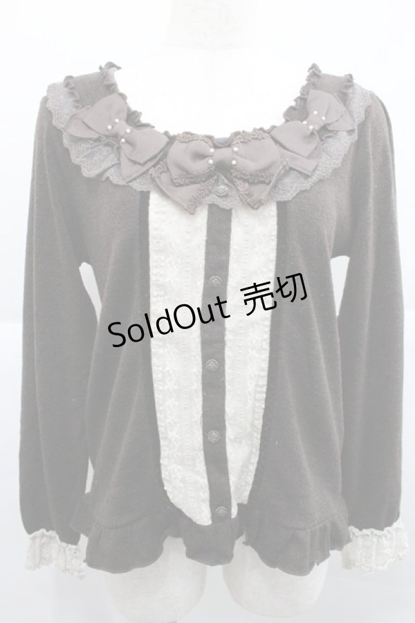 画像1: axes femme / リボンデザインプルオーバー M ブラウン I-25-12-27-050-AX-TO-TE-ZI (1)