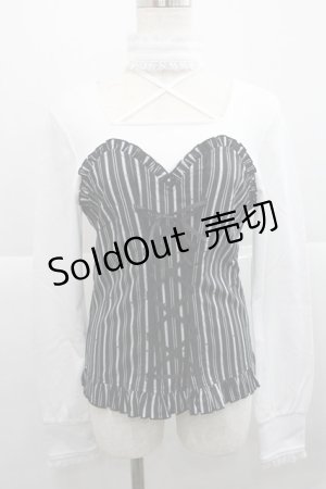 画像: PUTUMAYO / Midnight Parade切替カットソー  黒Ｘ白 I-25-12-27-057-PT-TO-SA-ZI