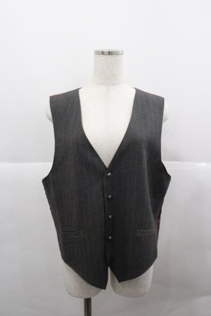 画像: AXES-X / ヴィクトリアンストライプベスト L グレー I-25-12-27-009-LO-JA-SA-ZI