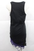 画像2: CIVARIZE / Poisonous クラッシュ加工フェイクレイヤードタンクトップ 44 黒Ｘ紫 I-25-12-27-060-GO-TO-SA-ZI (2)