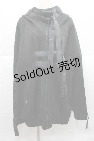 画像: REVENGE GALLERY / ベルトデザインパーカー  黒 I-25-12-27-062-0-TO-SA-ZI