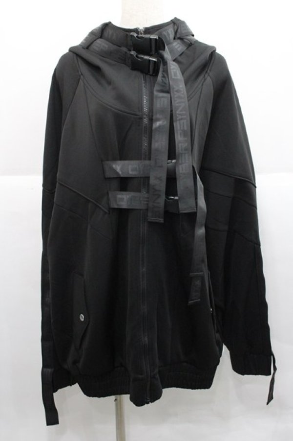 画像1: REVENGE GALLERY / ベルトデザインパーカー  黒 I-25-12-27-062-0-TO-SA-ZI (1)