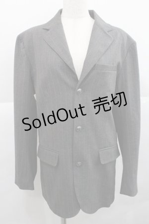 画像: AXES-X / ヴィクトリアンストライプジャケット L グレー I-25-12-27-067-LO-JA-SA-ZI