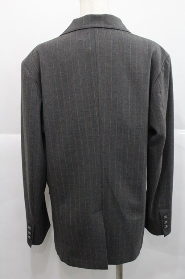 画像2: AXES-X / ヴィクトリアンストライプジャケット L グレー I-25-12-27-067-LO-JA-SA-ZI (2)