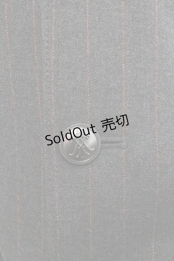 画像3: AXES-X / ヴィクトリアンストライプジャケット L グレー I-25-12-27-067-LO-JA-SA-ZI (3)