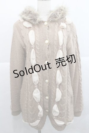 画像: axes femme / 裏ボア付きニットコート  ピンク I-25-12-27-068-AX-JA-SA-ZI