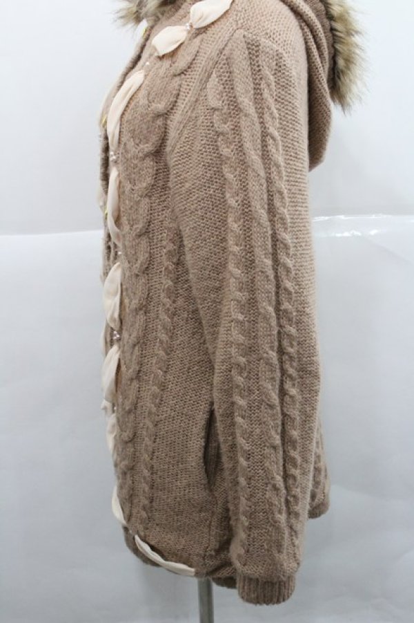 画像3: axes femme / 裏ボア付きニットコート  ピンク I-25-12-27-068-AX-JA-SA-ZI (3)