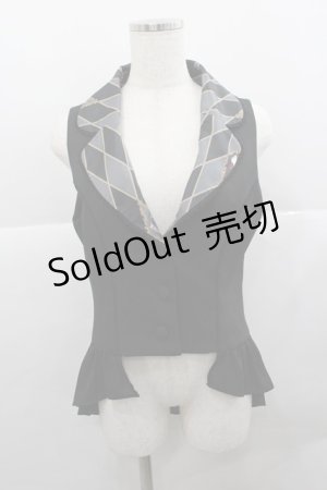 画像: axes femme kawaii / ダイヤ柄ベスト M ブラック I-25-12-27-012-AX-TO-SA-ZI