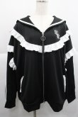 画像1: TRAVAS TOKYO / セーラーカラーフリルトラックジャケット  黒Ｘ白 I-25-12-27-071-PU-JA-SA-ZI (1)