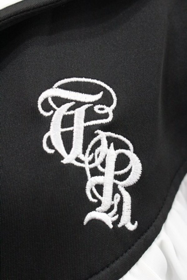 画像4: TRAVAS TOKYO / セーラーカラーフリルトラックジャケット  黒Ｘ白 I-25-12-27-071-PU-JA-SA-ZI (4)