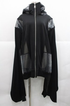 画像: ililil / 手が羽になっちゃうかもハイネックパーカー  黒 I-25-12-27-072-PU-TO-SA-ZI