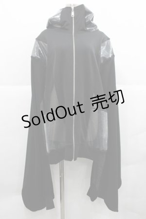 画像: ililil / 手が羽になっちゃうかもハイネックパーカー  黒 I-25-12-27-072-PU-TO-SA-ZI