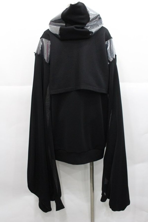 画像2: ililil / 手が羽になっちゃうかもハイネックパーカー  黒 I-25-12-27-072-PU-TO-SA-ZI (2)