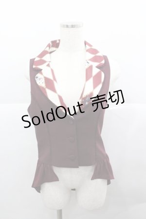 画像: axes femme kawaii / ダイヤ柄ベスト  ワイン I-25-12-27-013-AX-TO-SA-ZI