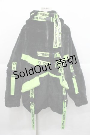 画像: PSYNYXX / サイバーファーブルゾン  黒Ｘ緑 I-25-12-27-074-0-TO-SA-ZI