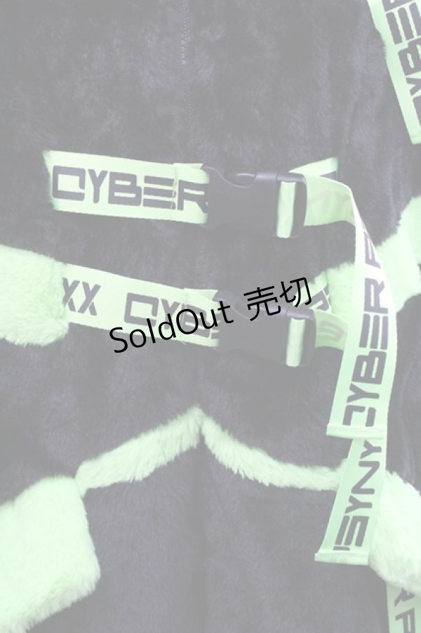 画像5: PSYNYXX / サイバーファーブルゾン  黒Ｘ緑 I-25-12-27-074-0-TO-SA-ZI (5)