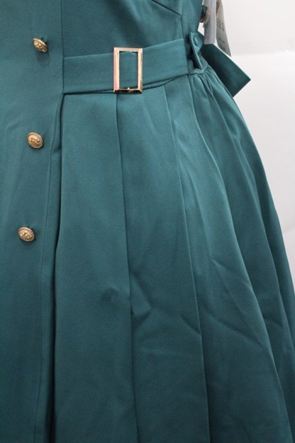 画像3: Amavel / Classic School サイドプリーツジャンパースカート F グリーン I-25-12-27-076-CA-SK-SA-ZI (3)